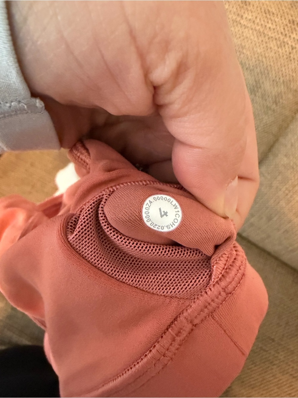lululemon athletica dusty rose/coral sports bra